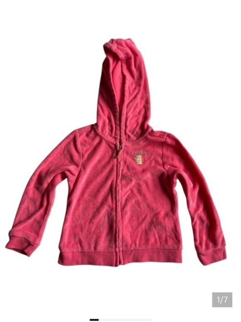 Juicy Couture Vibrant Pink Kids Hoodie- Y2K
